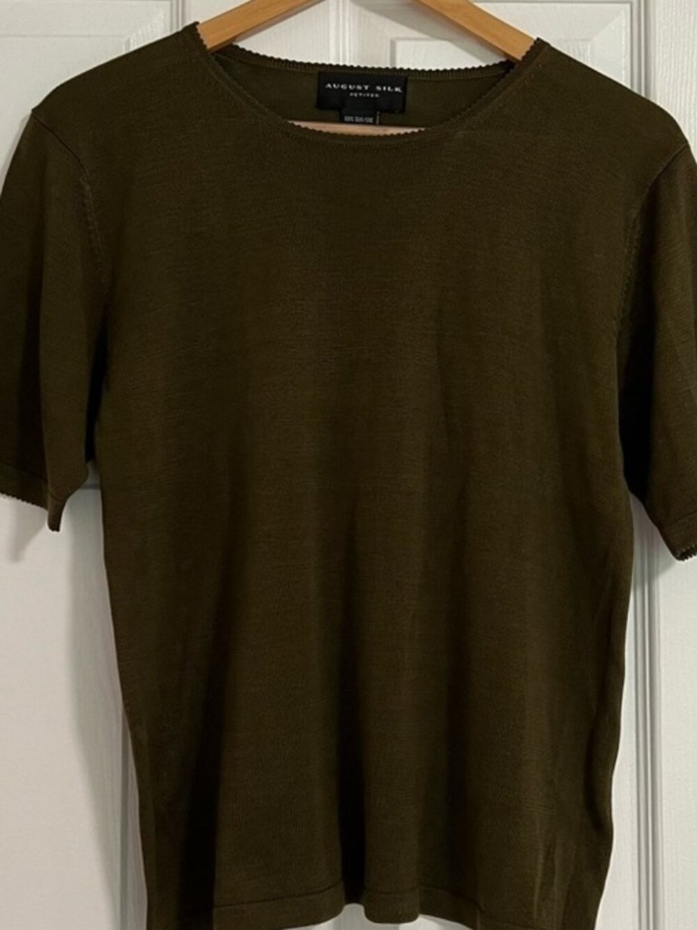 Silk 100% Silk Green Top